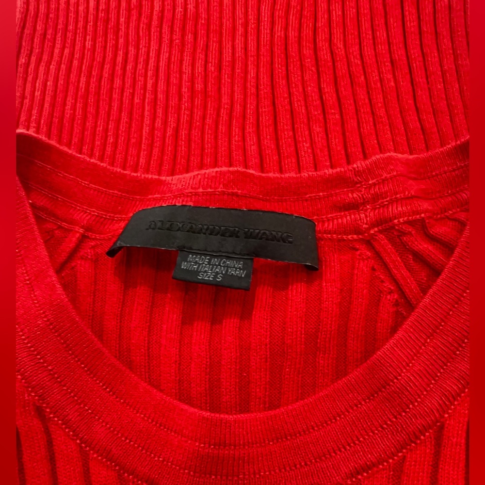 Alexander Wang Red Ribbed Knit - Picture 5 of 8
